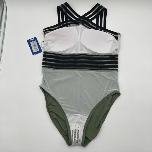 Hilor Women's One Piece Front Crossover Hollow Bathing Suit Size Large NWT - Picture 7 of 12